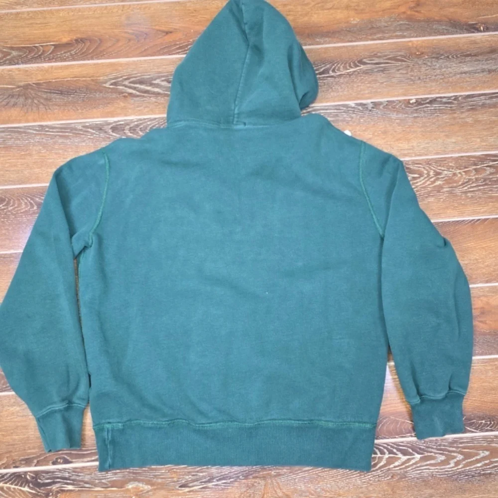 POLO RALPH LAUREN Polo 1967 Print Hooded Sweatshirt In Green Hoodie Mens Large